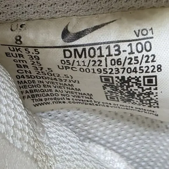 Nike Air Force One AF1 Low Triple White Sneaker Women’s 314192-117 Size 8 - Picture 11 of 16